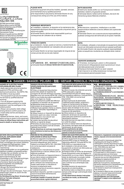 schneider施耐德ComPacT NSX_ PowerPacT H-_ J-_ L-Frame_ TeSys GV5_GV6 - SDTAM 热故障模块 - 说明页